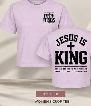 Orchid women's crop tee — Jesus Is King