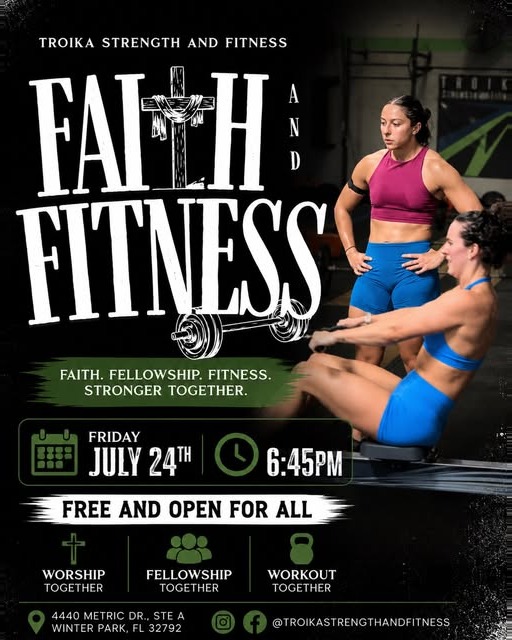 Faith and Fitness flyer, July 24 class