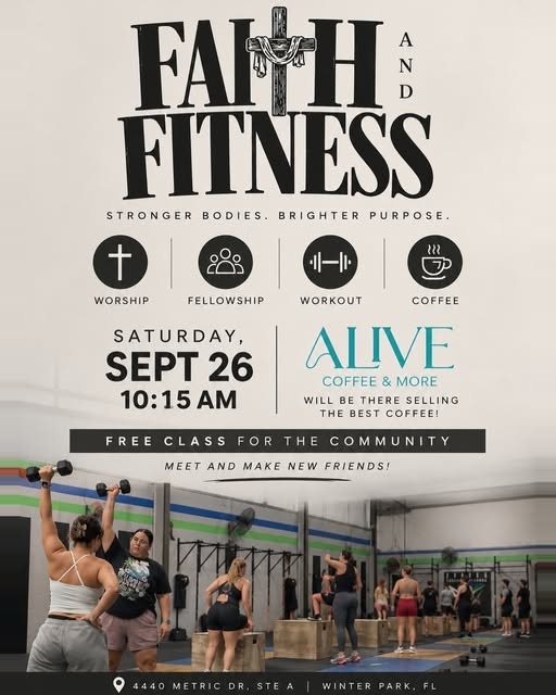 Faith and Fitness flyer, September 26 class